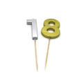 Birthday party decoration golden number candle